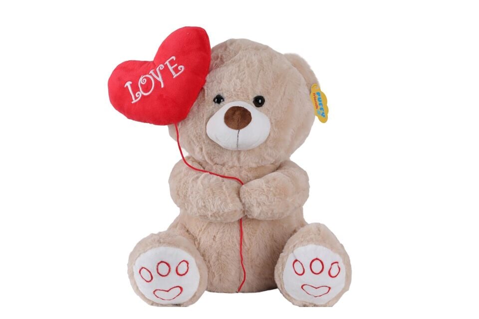 4740 SUN-JNH-PFF-SK PELUŞ AYI KALPLİ BALONLU 40CM 2R