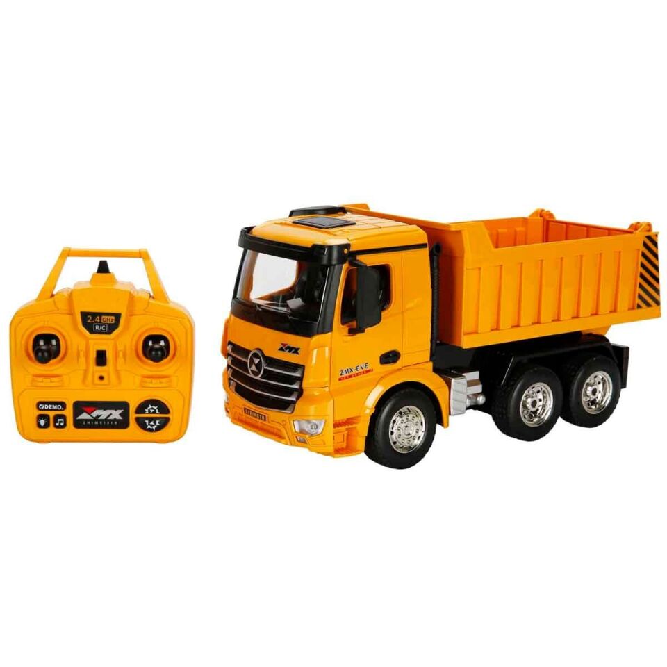 5083 SUN-RST-RC İŞ MAKİNESİ 1 18 DAMPERLİ KAMYON FF IŞIKLI 9CH 3 7V USB 2 4GHZ