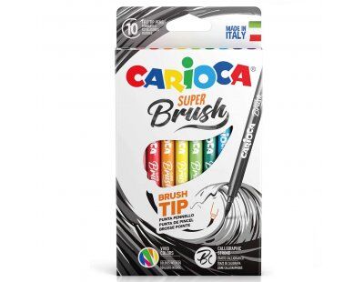 Carioca Keçeli Boya Süper Brush Fırça Uçlu 10'lu 42937