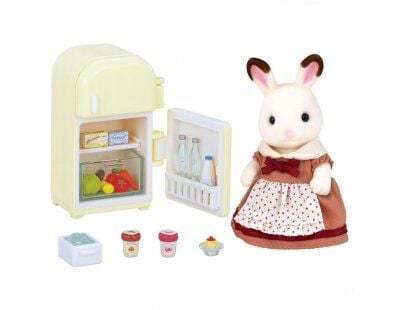 Sylvanian Families Çikolata Kulaklı Tavşan Anne ve Buzdolabı Seti 5014