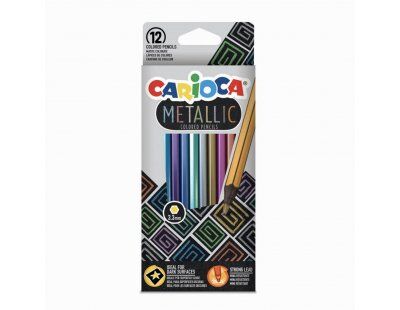 Carioca 12 Renk Metalik Kuru Boya Seti