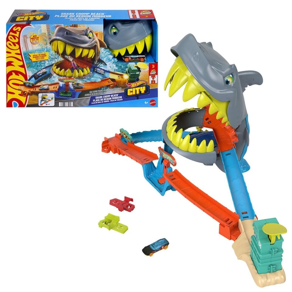 JHL96 Hot Wheels City Köpekbalığı Sahil Savaşı Oyun Seti