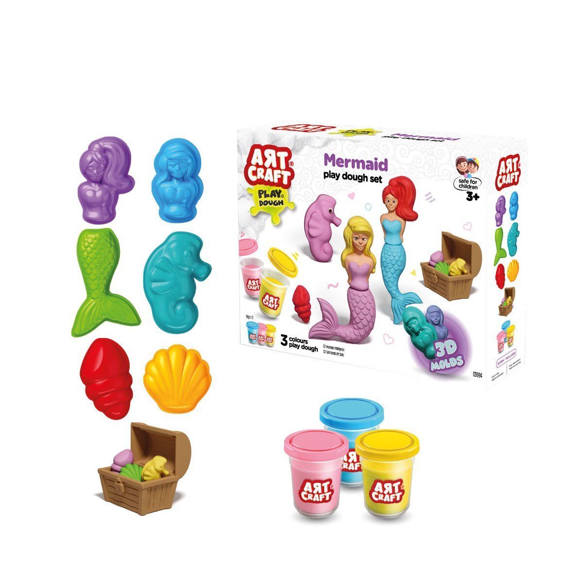 Art Craft Deniz Kızı Oyun Hamuru Seti 168 gr 03994