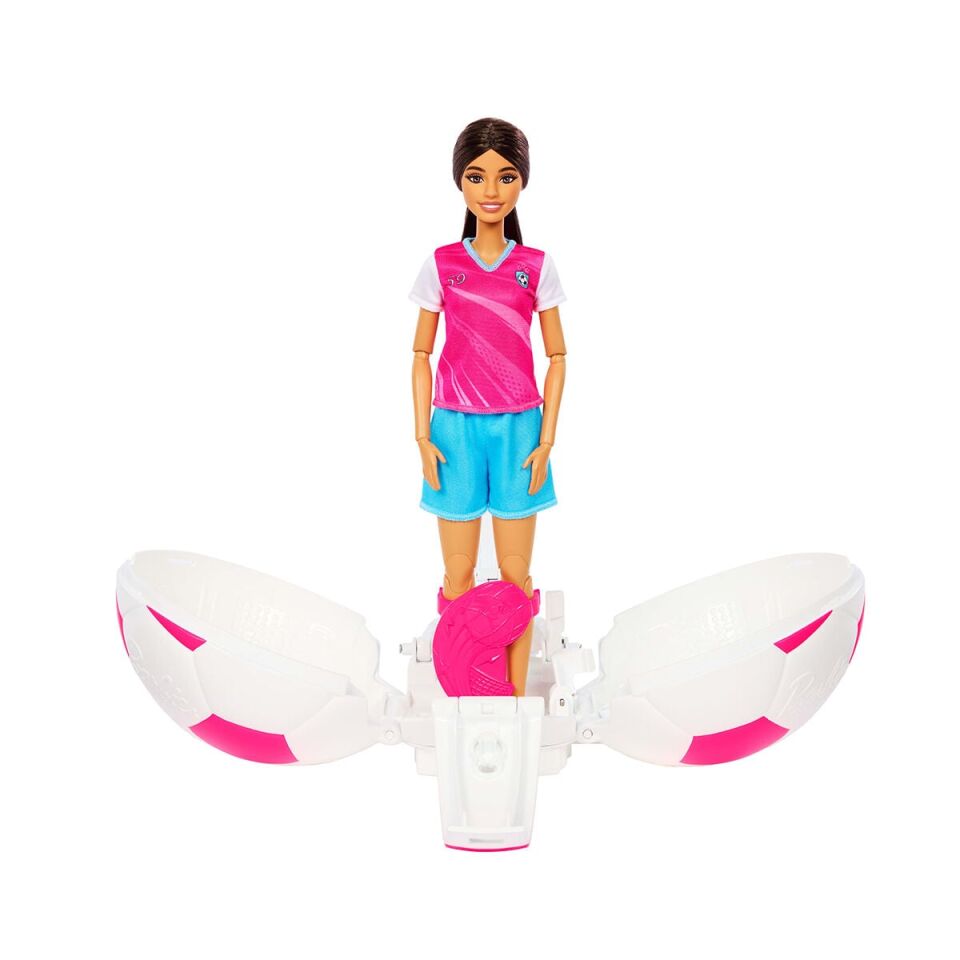 JMK20 Barbie Futbolcu Bebek ve Aksesuarları TEAM BARBIE Roll n Reveal
