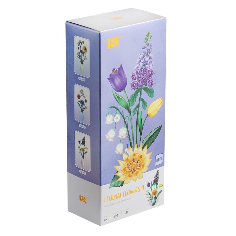 LZ1672 LOZ Eternal Flowers Serisi - ''Çiçekli Sabah, Ay Işıklı Akşam'' 534 Parça Yapım Seti