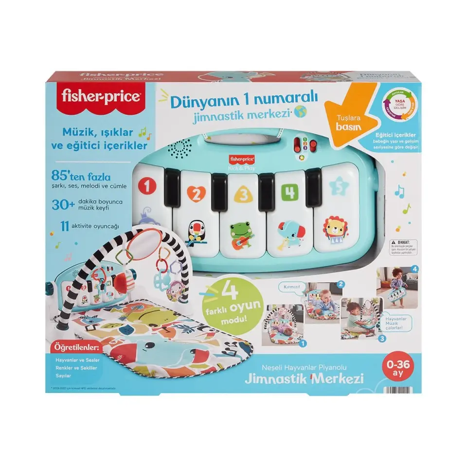 HWY49 Fisher-Price Neşeli Hayvanlar Piyanolu Jimnastik Merkezi