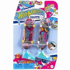 Hot Wheels Skate Retro Temalı İkili Parmak Kaykay ve Ayakkabı HXL17