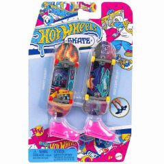 Hot Wheels Skate Retro Temalı İkili Parmak Kaykay ve Ayakkabı HXL17