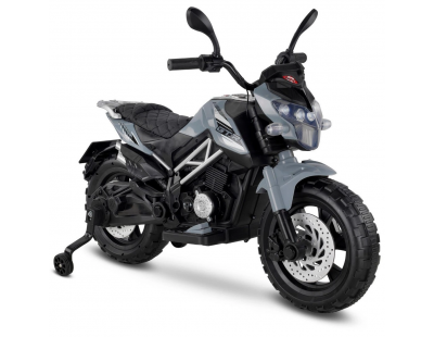Babyhope 447 Motocross Akülü Motorsiklet 12V Gri