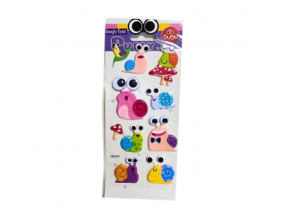 Bu-Bu Puffy Stickers Googly Eyes Salyangozlar