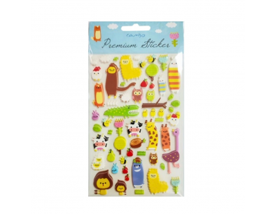Bu-Bu Puf Stickers Hayvanlar