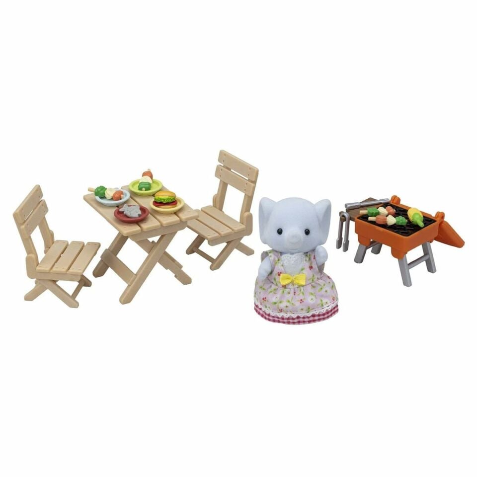 5640 Sylvanian Families Fil Kız ve Barbekü Piknik Seti  +3 yaş