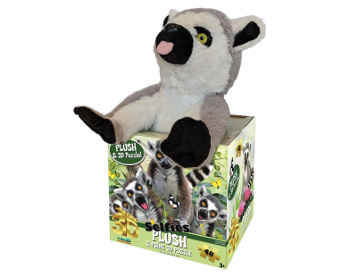Prime 3D - Lemur Pelüş ve Selfie 48 Parça Puzzle 15801