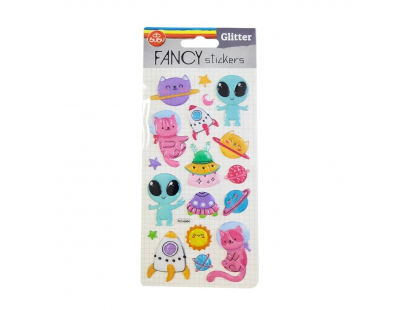 Bu-Bu Glitter Sticker Uzay
