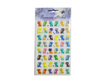 Bu-Bu Puf Sticker Balıklı Kedi