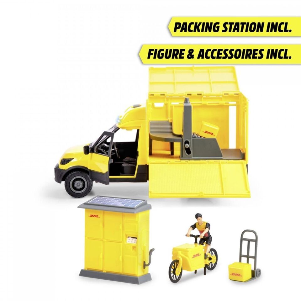 203747020 Dickie DHL Delivery Set

freewheel Delivery vehicle packaging statio