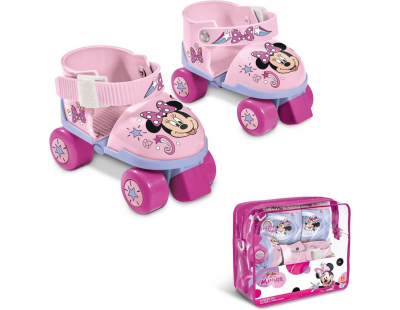 Minnie Çantalı Koruyucu Ekipmanlı Paten Set