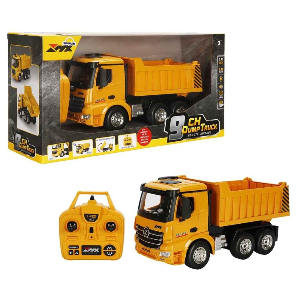 S01005083 U/K  DAMPERLİ KAMYON 1:18 IŞIK 9CH 2.4G