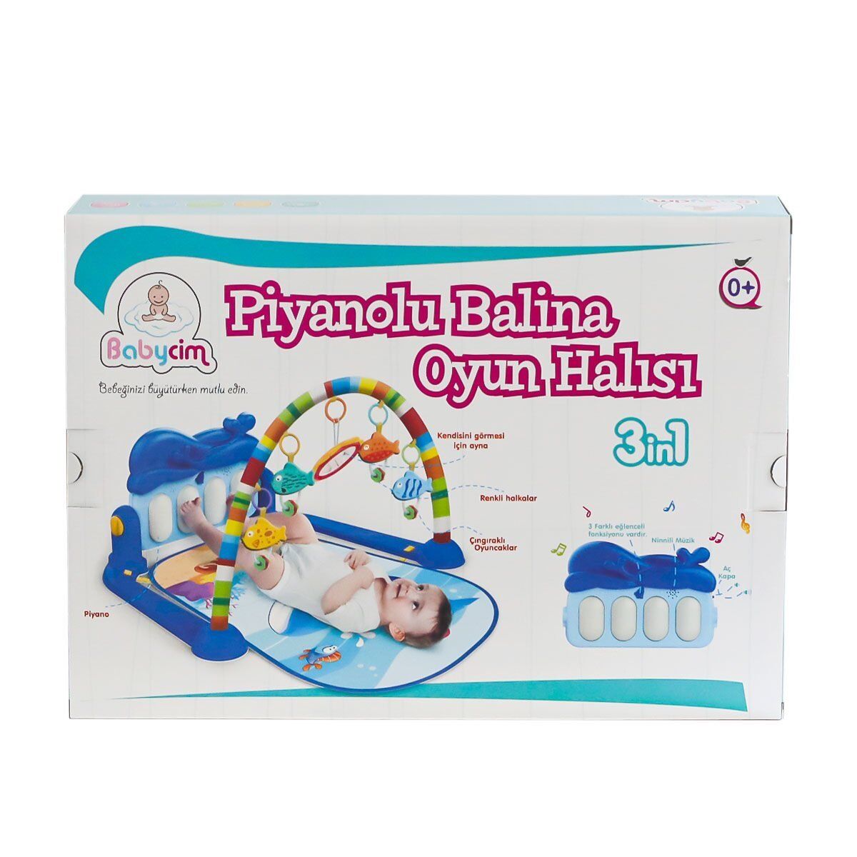 Babycim Piyanolu Balina Oyun Halısı