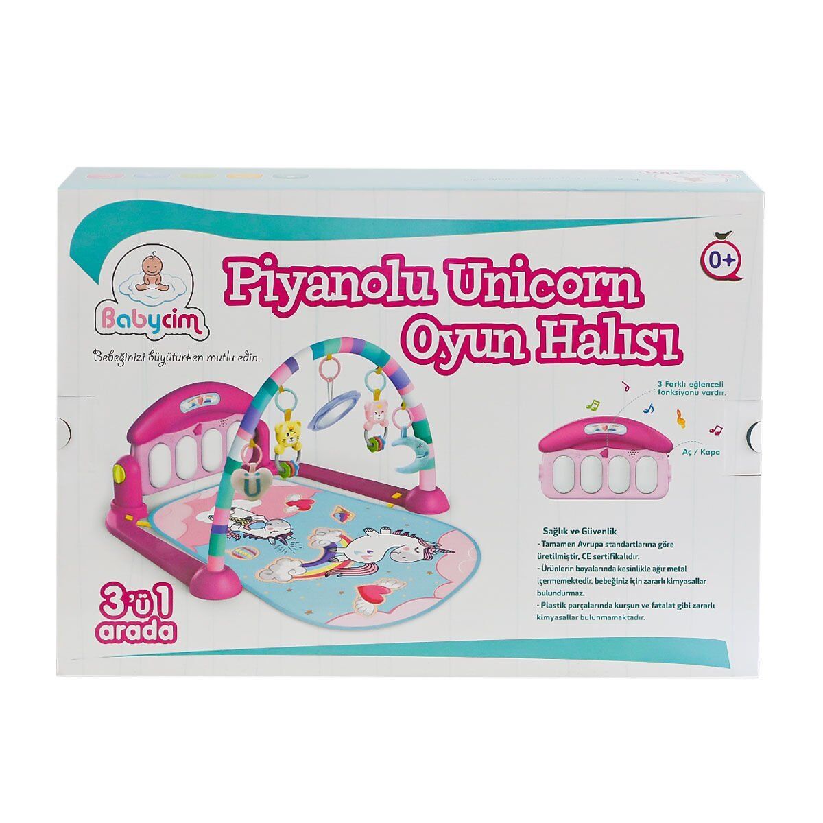 Babycim Unicorn Piyanolu Oyun Halısı