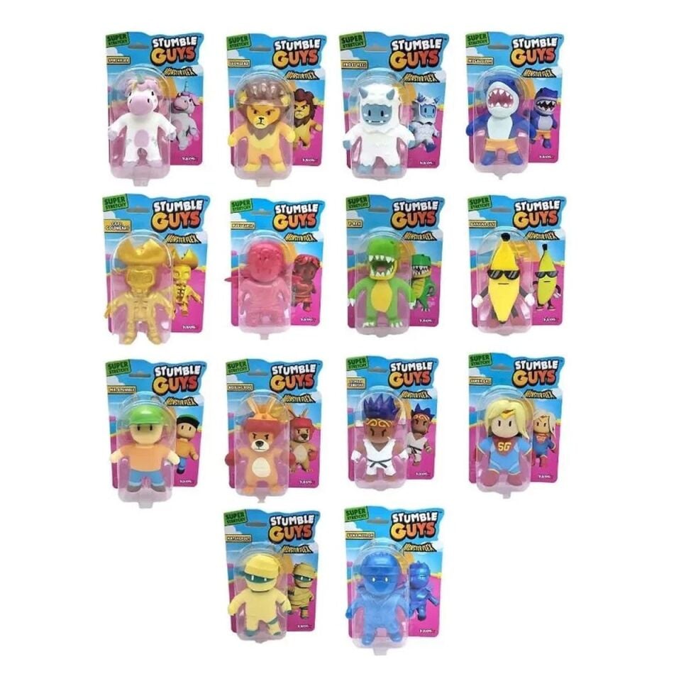 Sunman 61196 Strech Monsterflex Süper Esnek S Stumble Guys 5 cm - Renkli