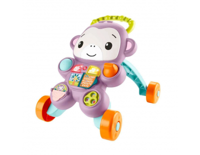 Fisher Price Sesli ve Işıklı Benimle Öğren Mor Maymun Yürüteç