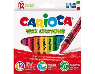 Carioca Wax Yıkanabilir Pastel Boya Kalemi 12 li 42365