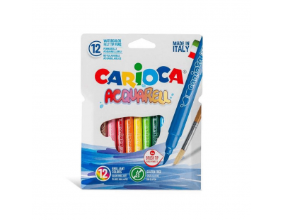 Carioca Acquarell Fırça Uçlu Keçeli Kalem 12 Renk