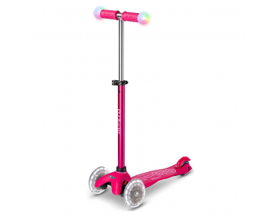 Micro Mini2Grow Deluxe Magic LED 3 Tekerlekli Scooter Pink
