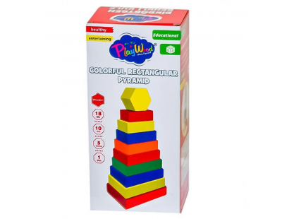 Playwood Ahşap Dikdörtgen Renkli Kule