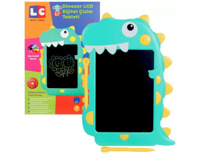 LCD Dijital Renkli Dinozor Çizim Tableti 8,5 İnç