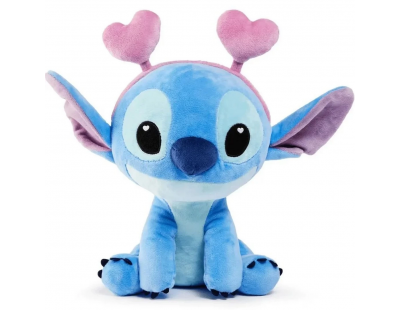 Kalp Kulaklıklı Stitch Peluş 25 cm