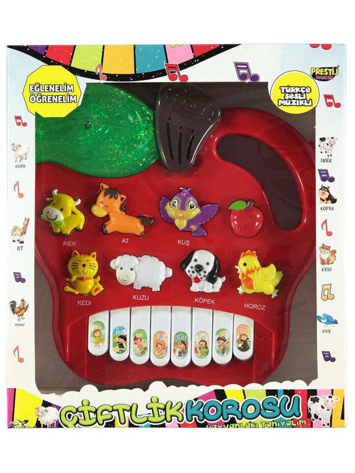 Prestij Kutulu Hayvanlı Pilli Elmalı Piano