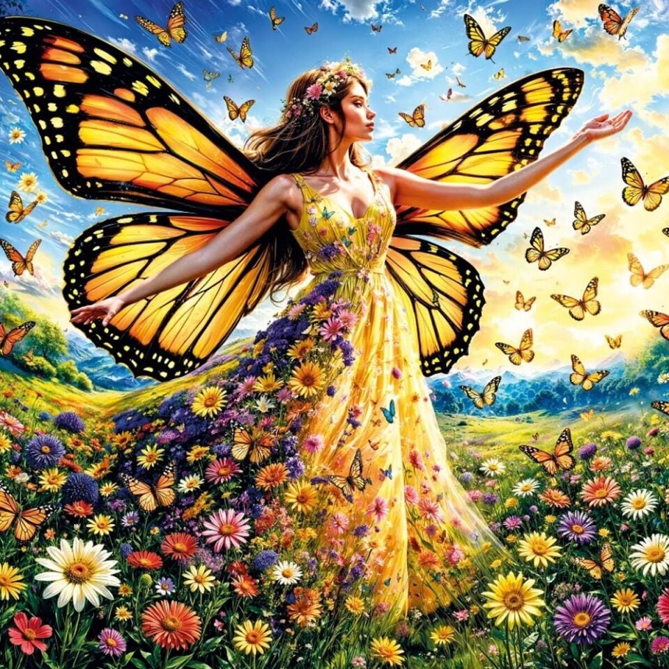 20093 PUZZLE 500 LADY BUTTERFLY