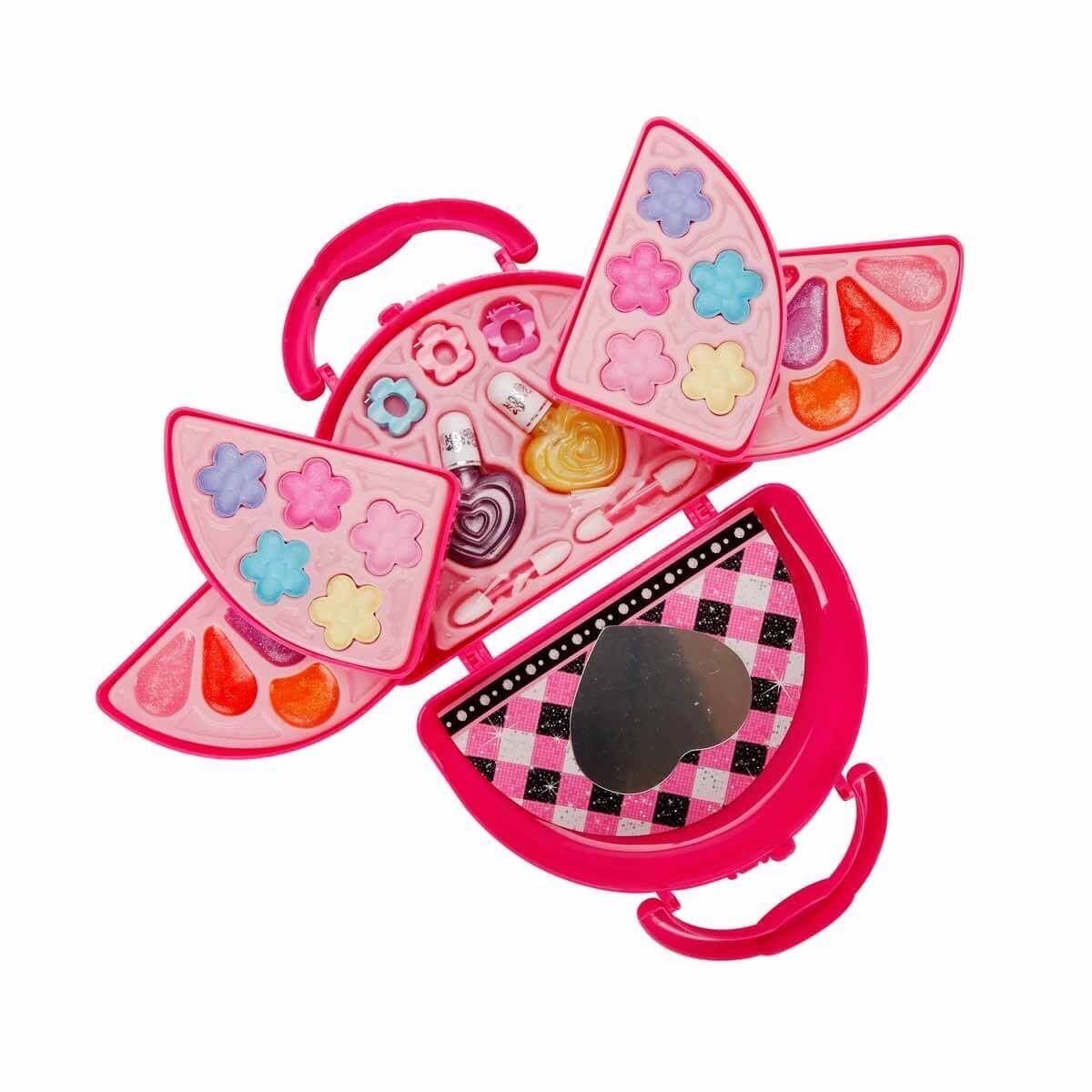 Pretty Pinky Üç Katlı Pembe Çantalı Makyaj Seti 4278