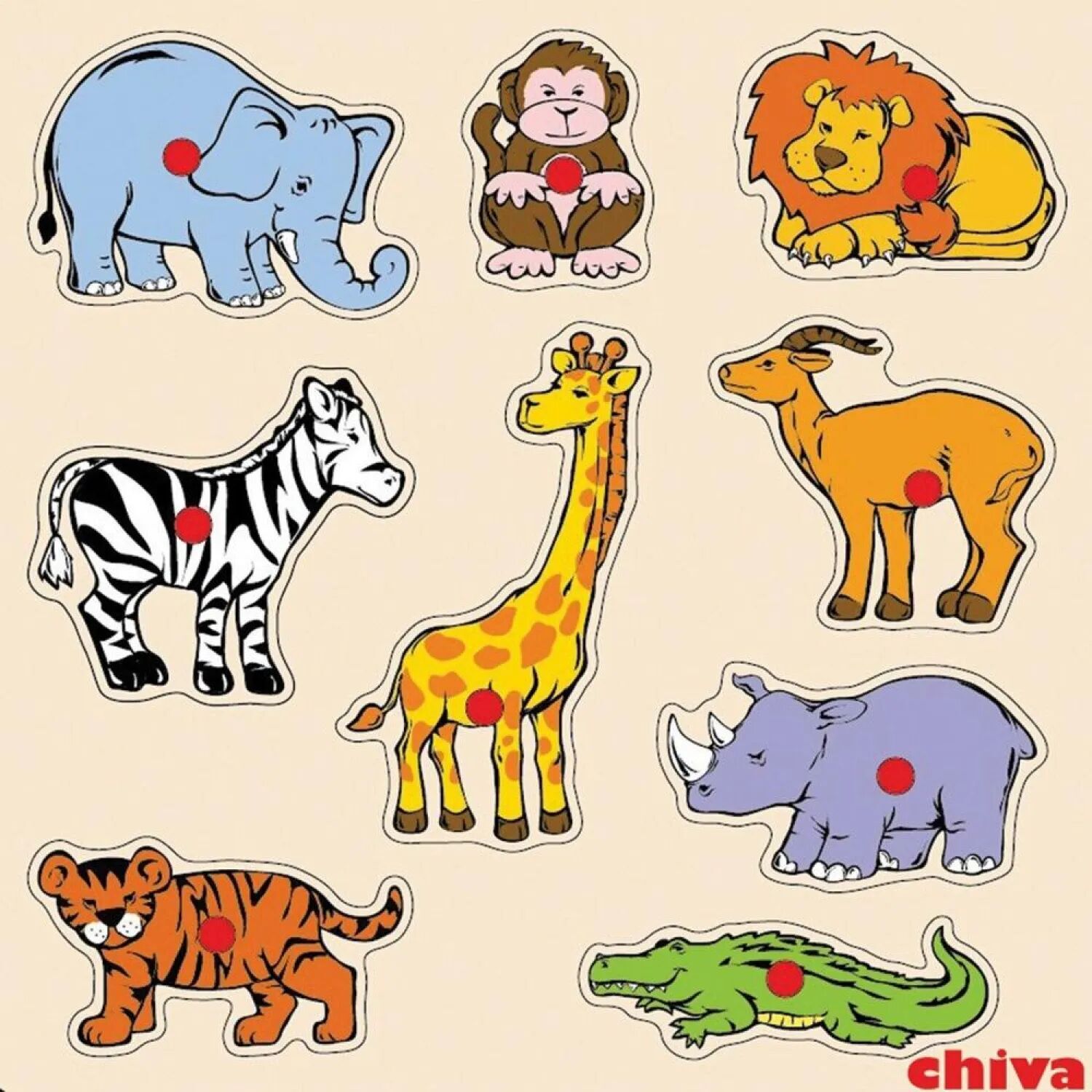 CS-1009 Safari Hayvanları Ahşap Yapboz