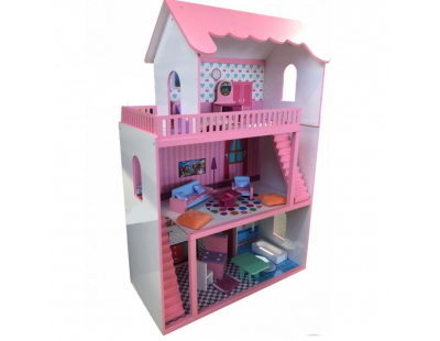 3 Katlı Ahşap Oyun Evi Seti