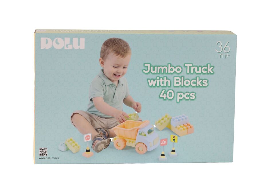 5219 OYUNCAK JUMBO KAMYON VE BLOKLAR 40 PARÇA