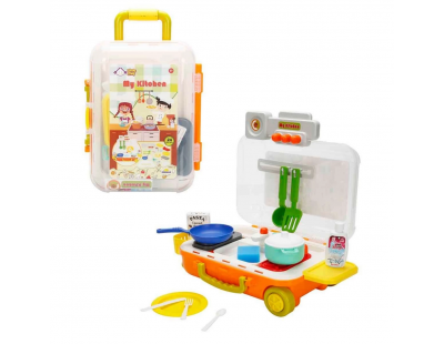 Little Chef Çekçekli Bavul Mutfak Seti 24 Parça