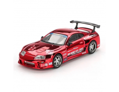 Mini GT 1/64 Toyota Supra (A80) Top Secret GT-300 Top Secret Red Chrome
