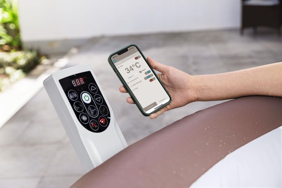 Lay-Z-Spa® 6001G  Hawaii Smart AirJet™ Enerji Tasarruflu Şişme Spa Havuzu, Mobil Uygulama Kontrollü, 4-6 kişilik