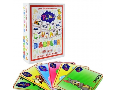 Playwood Eğitici Resimli Bilgi Kartı Harfler