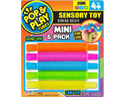 Pop & Play Tubes Duyusal Stres Oyuncağı Mini 5'li