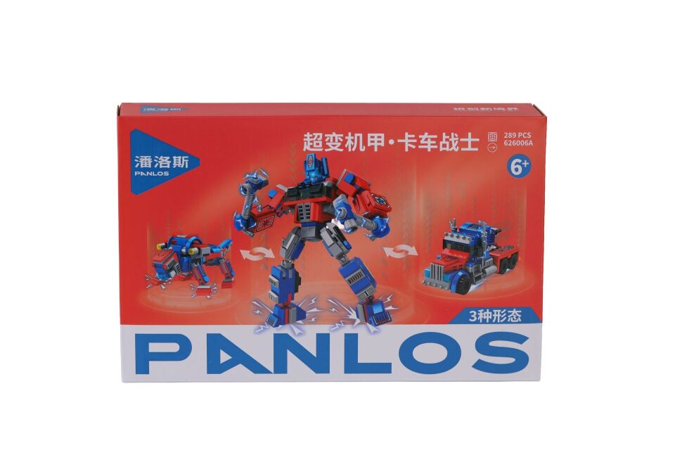 P626006-KARMA DÖNÜŞEN ROBOTLAR BLOCK OYUNCAK-KIRMIZI