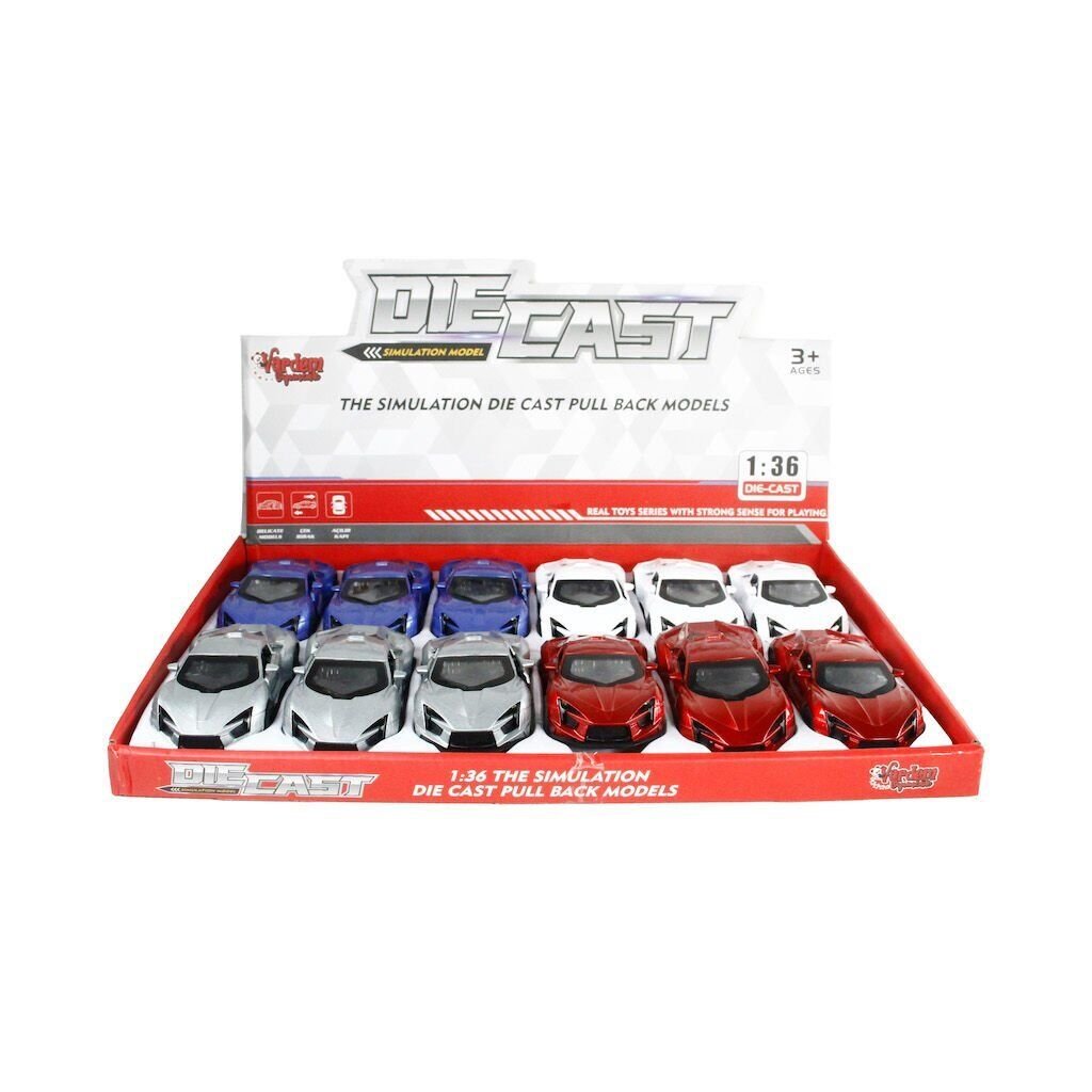 Vardem Oyuncak SR-1310-11-12-13 Çek Bırak Işıklı ve Müzikli Spor Araba 1:36 -Vardem