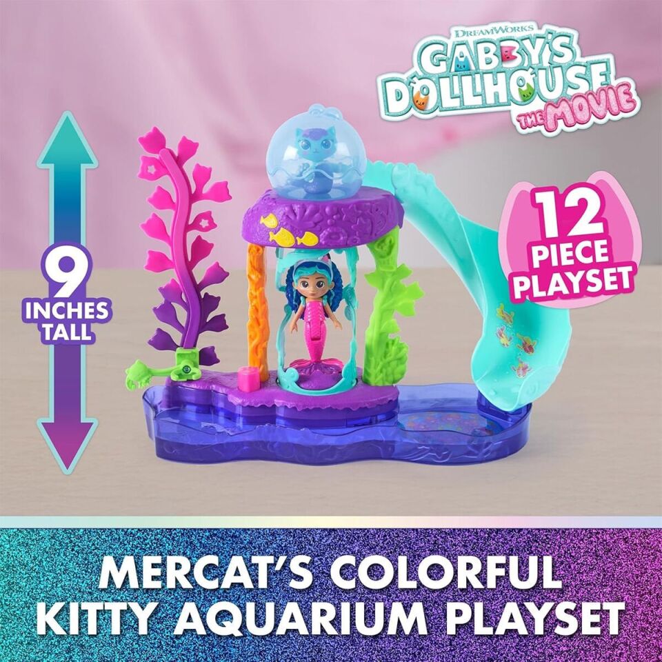 S01009006 SUN-SPM-FİGÜR OYUN SET GABBY S DOLLHOUSE RENKLİ AKVARYUM 12PRÇ.