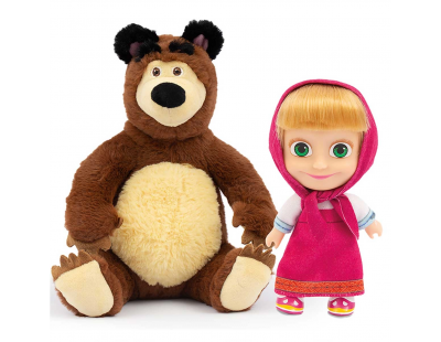 Masha ile Koca Ayı 20 Cm Peluş 12 Cm Bebek MHA21000