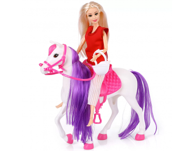 Jasmine Atlı Bebek Beyaz-Pembe