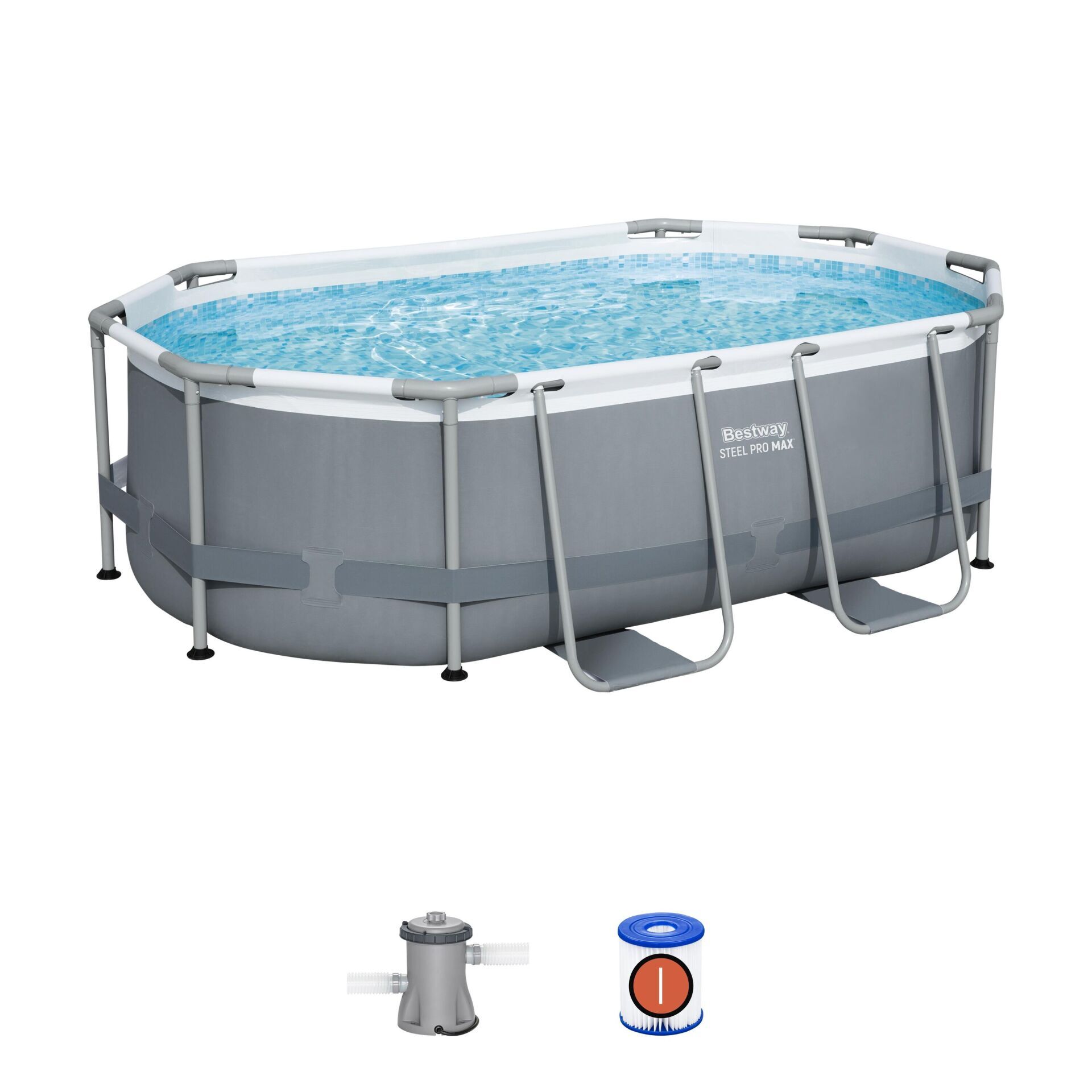 Bestway® 5614A Steel Pro MAX™ Prefabrik Yer Üstü Havuz Seti 3,05 m x 2,00 m x 84 cm