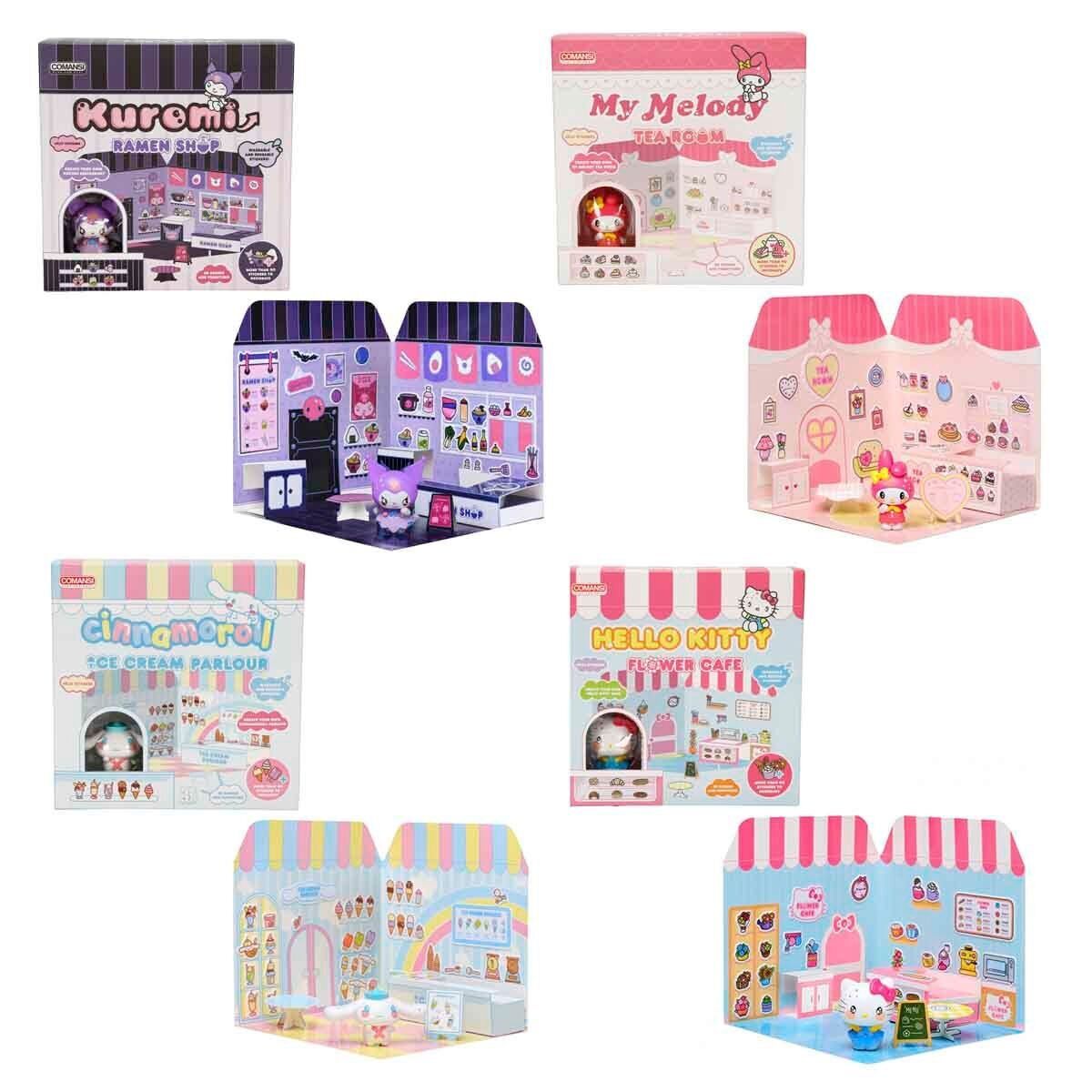 30001 SUN-CMS-OYUN SET STICKER HOUSE FOOD COURTS KUROMI CINNAMOROLI H KITTY MY